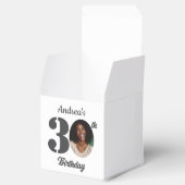 Bold 30th Birthday Party Photo Geschenkschachtel (Geöffnet)