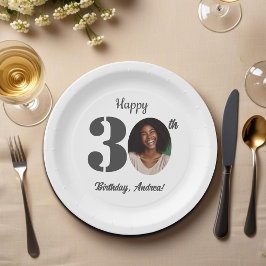 Bold 30th Birthday Party Photo Pappteller