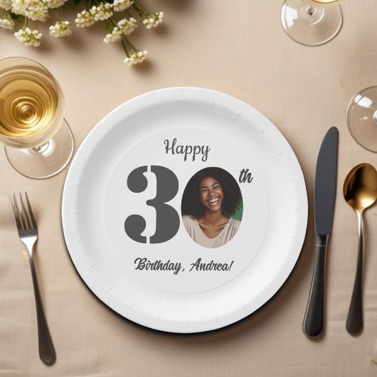 Bold 30th Birthday Party Photo Pappteller