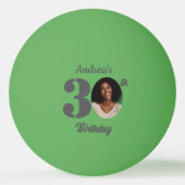 Bold 30th Birthday Party Photo Tischtennisball (Rückseite)