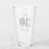 Bold 30th Birthday Photo Glas (Rückseite)