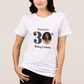 Bold 30th Birthday Photo Guests Tri-Blend Shirt (Vorderseite)