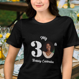 Bold 30th Birthday Photo Tri-Blend Shirt