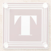 Bold 3 Frame Monogram | Dunkelrot Glasuntersetzer (Rückseite)