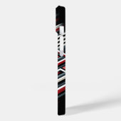 Bold 3D Geometric Maze Phone Case - Red, Black  (Rückseite / Links)