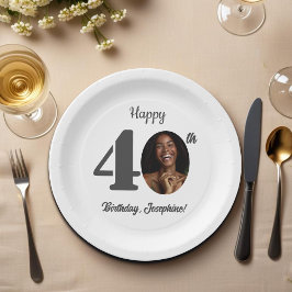 Bold 40th Birthday Party Photo Pappteller