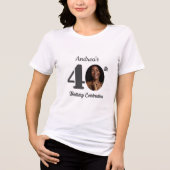 Bold 40th Birthday Photo Guests Tri-Blend Shirt (Vorderseite)