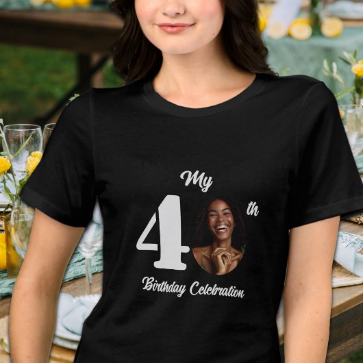 Bold 40th Birthday Photo Tri-Blend Shirt
