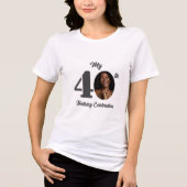 Bold 40th Birthday Photo  Tri-Blend Shirt (Vorderseite)