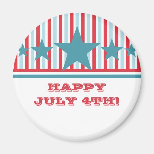 Bold 4. Juli US Flagge Magnet (Vorne)