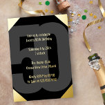 Bold 50. Geburtstag Luxe Black and Gold Folieneinladung<br><div class="desc">Luxe Schwarz und Gold 50. Geburtstag Einladung mit schimmernder Goldfolie. Fett und auffallend,  aber einfach und minimalistisch mit übergroßer Zahl 50 und klarer,  großer Typografie für die einladenden Details,  die Sie im Groß- oder Kleinformat personalisieren können. Stilvolle und glamouröse 50. Geburtstagsfeier laden ihn oder sie ein.</div>