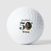 Bold 50th Birthday Party Photo   Golfball (Vorderseite)