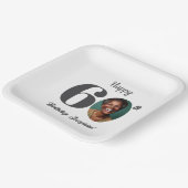 Bold 60th Birthday Party Photo Pappteller (Gewinkelt)