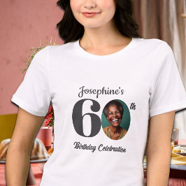 Bold 60th Birthday Photo Guests Tri-Blend Shirt