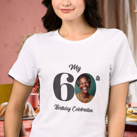 Bold 60th Birthday Photo Tri-Blend Shirt