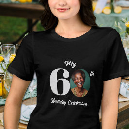Bold 60th Birthday Photo  Tri-Blend Shirt