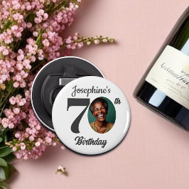 Bold 70th Birthday Party Photo Favor Flaschenöffner