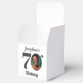 Bold 70th Birthday Party Photo Favor Geschenkschachtel (Geöffnet)