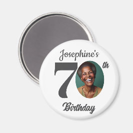 Bold 70th Birthday Party Photo Favor Magnet