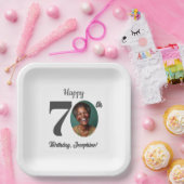 Bold 70th Birthday Party Photo Pappteller (Party)