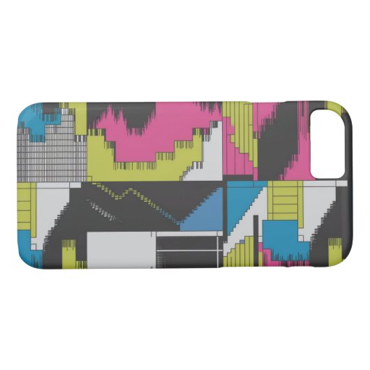 Bold 80s Abstract Geometric Pattern Case-Mate iPhone Hülle (Rückseite (Horizontal))