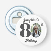 Bold 80th Birthday Party Photo Favor Flaschenöffner (Vorderseite)