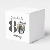 Bold 80th Birthday Party Photo  Geschenkschachtel (Vorderseite)