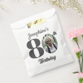 Bold 80th Birthday Party Photo  Geschenktütchen (Versiegelt)
