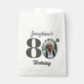 Bold 80th Birthday Party Photo  Geschenktütchen (Vorderseite)