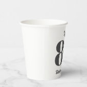 Bold 80th Birthday Party Photo Pappbecher (Rechts)