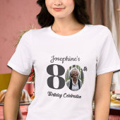Bold 80th Birthday Photo Guests Tri-Blend Shirt
