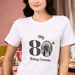 Bold 80th Birthday Photo  Tri-Blend Shirt