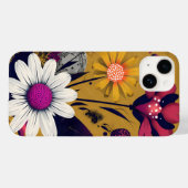 Bold Abstract Floral Art Phone Case - Vibrant Mode (Rückseite (Horizontal))