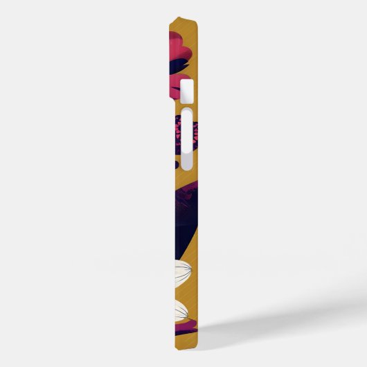 Bold Abstract Floral Art Phone Case - Vibrant Mode (Rückseite / Links)