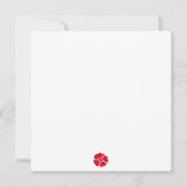 Bold Abstract Floral Flat Card with Poppy Motif (Rückseite)