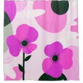 Bold Abstract Floral Pattern Duschvorhang (Vorderseite)