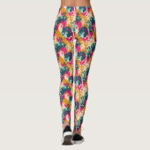 Bold Abstract Geometric - Grunge Brush Texture (3) Leggings (Rückseite)