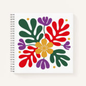 Bold Abstract Notebook Floral Matisse Style Art Notizblock (Vorderseite)