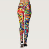 Bold Abstract Paint Strokes in Vibrant Colors Leggings (Rückseite)