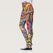 Bold Abstract Paint Strokes in Vibrant Colors Leggings (Links)