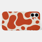Bold Abstract Red Organic Shapes Phone Case (Rückseite (Horizontal))