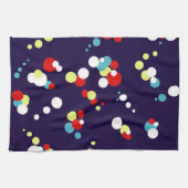 Bold Abstrakt Art Red Blue Yellow Circles Geschirrtuch (Horizontal)