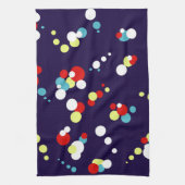 Bold Abstrakt Art Red Blue Yellow Circles Geschirrtuch (Vertikal)