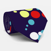 Bold Abstrakt Art Red Blue Yellow Circles Krawatte (Gerollt)