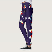 Bold Abstrakt Art Red Blue Yellow Circles Leggings (Links)