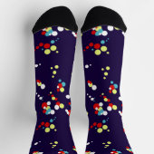 Bold Abstrakt Art Red Blue Yellow Circles Socken (Oben)