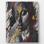 Bold Abstrakt Expressionist Portrait Modern Art Fotoplatte (Vorderseite)