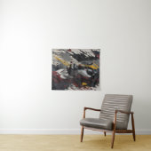 Bold Abstrakt Expressionist Portrait Modern Art Wandteppich (Beispiel (Horizontal))