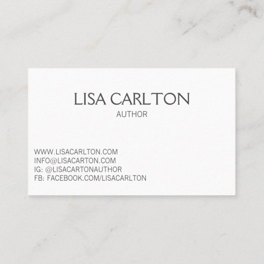 Bold Abstrakt Feather Visitenkarte (Rückseite)