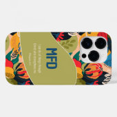 Bold Abstrakt Floral Phil. 4:13 Monogramm Case-Mate iPhone Hülle (Rückseite (Horizontal))